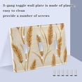 thumbnail image 3 of Yayeee Toggle Light Switch Wall Plate 3-Gang 6.37"x4.48" Decorative Outlet Cover, Wheat Ears Pattern, 3 of 7