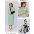thumbnail image 4 of Pinspark Hospital Gowns for Women Labor Delivery Shoulder Surgery Dress Adaptive Clothing Night Robes for Elderly Plus Size, 4 of 6