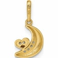 thumbnail image 3 of 14K Two-Tone Madi K Cz Moon With Heart Pendant Made In Vietnam -Jewelry By Sweet Pea, 3 of 7