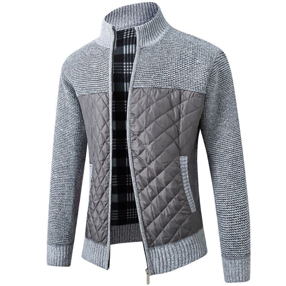 Casual Men Autumn Zip Thick Knitted 