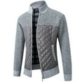 thumbnail image 2 of Casual Men Autumn Zip Thick Knitted Sweater Pockets Warm Slim Cardigan Coat, 2 of 8