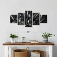 thumbnail image 2 of Elephant Stock Black And Silver Abstract Wall Art - Horizontal Multi Panel Canvas - Living Room Wall Decor - Abstract Multi Panel - Gray And Black Decor - 29" x 12", 2 of 4
