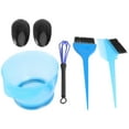 thumbnail image 1 of CRAFTHROU Barber Tool Kit 5Pcs with Blue Plastic Bowl and Comb for Home Use, 1 of 4