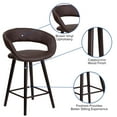 thumbnail image 5 of Flash Furniture Brynn Series 23.75'' High Contemporary Cappuccino Wood Counter Height Stool in Brown Vinyl, 5 of 12