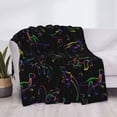 thumbnail image 3 of Uemuo Dinosaur Printed Throw Blanket for Couch, Fluffy Fuzzy Blankets for Bed, Sofa, Cozy Flannel Faux Fur Blanket-, 3 of 6