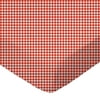 SheetWorld Fitted 100% Cotton Percale Play Yard Sheet Fits BabyBjorn Travel Crib Light 24 x 42, Primary Red Gingham Woven