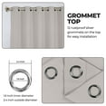 thumbnail image 6 of Superior Blackout Solid Light Filtering Grommet Curtain Panel Set, 70"x108", Chrome, 6 of 10