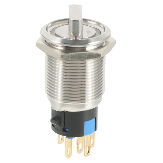 FUTUREORYY Plated Silver Marine Metal Push Button with Light Momentary High Top Switch for Fan Control