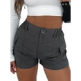 thumbnail image 1 of Coduop Womens Casual High Waist Button Zipper Short with Pocket for Casual Daily, 1 of 3