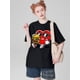 thumbnail image 1 of Soft Funny Heart-Shaped Burger Lover's T-Shirt - 100% Cotton, Black with Fashion Glasses & HamburgerCamisetas para mujer, lindas camisetas con estampado gráfico, de manga corta, estilo casual, para ve, 1 of 6