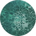 thumbnail image 2 of Addison Rugs Mayfield Washable Transitional Modern Teal Round Rug, 8' x 8', 2 of 5