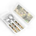 thumbnail image 4 of Saiise Pikmin Print 3 Piece Cutlery Set – Metal, Reusable Children's Knife, Fork & Spoon, Kids-Size, Made from Food-Safe Stainless Steel & ABS Plastic, 4 of 8