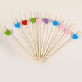 thumbnail image 4 of 100 Uds. Palillos de postre desechables con patrón de corazón, aperitivos de barbacoa de bambú, selecciones de Buffet para interior, 4 of 5