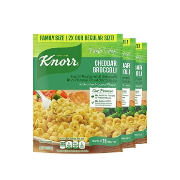 Knorr Pasta Sides For a Tasty Pasta Side Dish Cheddar Broccoli Family Pack No Artificial Flavors or Preservatives 8.6 oz, 3 Count