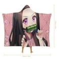 thumbnail image 2 of Kamado Nezuko Wearable Blanket Cloak Arctic Velvet Hooded Blanket Soft Fuzzy Hoodie Blanket Cape for Adults Kids 60"x80", 2 of 8