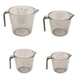 thumbnail image 3 of Abbracc 4 Pieces Measuring Cups Measure Jugs Lightweight coffee milk Transparent set B, 3 of 9
