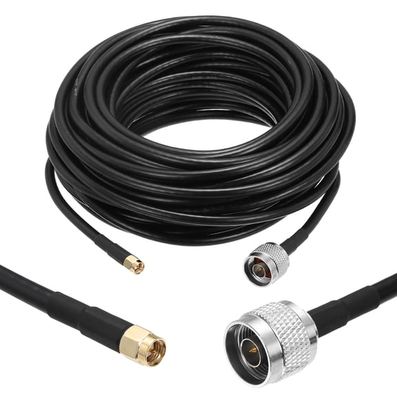 Uxcell KMR/LMR240 Coaxial Extension Cable, 50ohm 25Ft SMA Male to SMA Female RF Low-Loss Coaxial Cable Antenna Extension with Connector for 3G 4G 5G LTE Ham WiFi GPS RF Radio Use