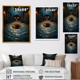 thumbnail image 4 of Designart "Ancient Maya Stone Labyrinth Wonders II" Abstract Framed Wall Art - Modern Blue Maze Entryway Framed Wall Art Print, 4 of 6