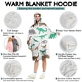 thumbnail image 5 of Wearable Oversized Blanket,Colorful Dinosaurs Silhouettes Pattern Wearable Blanket Hoodie for Adults,Cozy Hooded Blankets with Super Pockets,Super Warm Fuzzy Pullover for Women & Men, 5 of 6