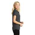 thumbnail image 3 of Port Authority Ladies Pinpoint Mesh Zip Polo-XS (Battleship Grey), 3 of 6