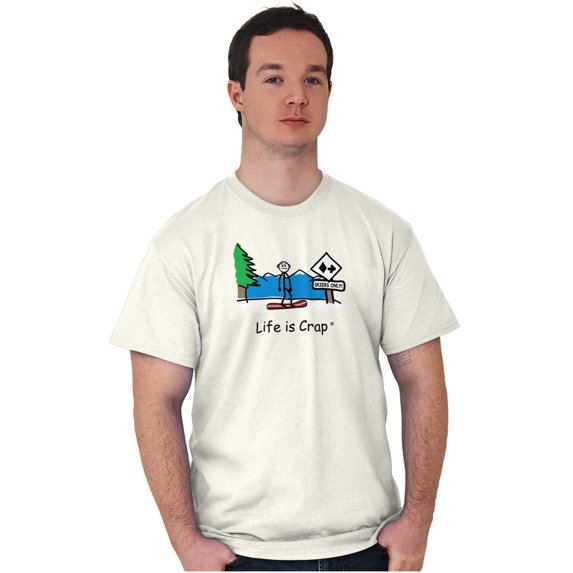 Unlucky No Snowboard Skiing Only Slopes Mens Graphic T Shirt Tees Brisco Brands