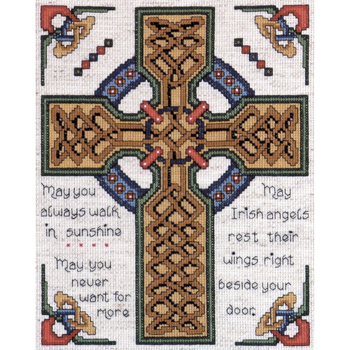 Tobin Celtic Cross Counted Cross Stitch Kit, 8" x 10", 14 Count