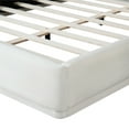 thumbnail image 4 of Christopher Knight Home Velvet Upholstered King Bed, Solid Wood Platform Bed Frame, White, 4 of 7