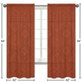 thumbnail image 4 of Boho Tribal Orange and Black Semi-Sheer Rod Pocket Curtain Panels (Set of 2) by Sweet Jojo Designs, 4 of 5