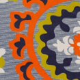 thumbnail image 2 of Contemporary Rug - Cedar Brook Cotton Pile -Blue/Orange-Color:Blue/Orange,Design:Contemporary,Shape:Small Rectangle,Size:6'L x 4'W, 2 of 3