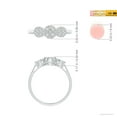 thumbnail image 4 of ANGARA Natural Three Stone Composite Diamond Ring in 14K White Gold for Women (Size-2.25mm| Color-H| Clarity-SI2) | April Birthstone, Anniversary, Jewelry Gift for Women | Natural Diamond Ring, 4 of 9