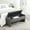 DARK GREY, variant on Linen Fabric Surface | Use as Entryway Bench or Shoe Changing Stool | Comfortable Seating with Neat Stitching