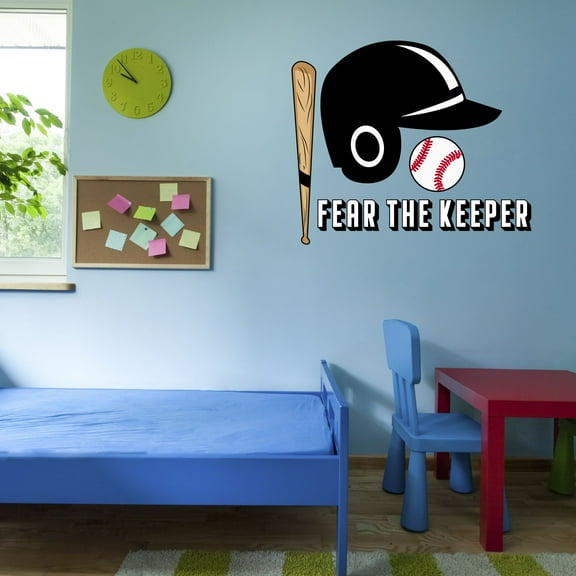 Sports Wall Decals for Boys Bedroom - Baseball Playing Equipments DIY & Creativity Boy Girl Bedroom Wall Sticker - Size: 10 In x 9 In