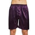 thumbnail image 2 of Tony & Candice Men's Satin Boxers Shorts Combo Pack Underwear (XL, Black + Purple 2-Pack), 2 of 4