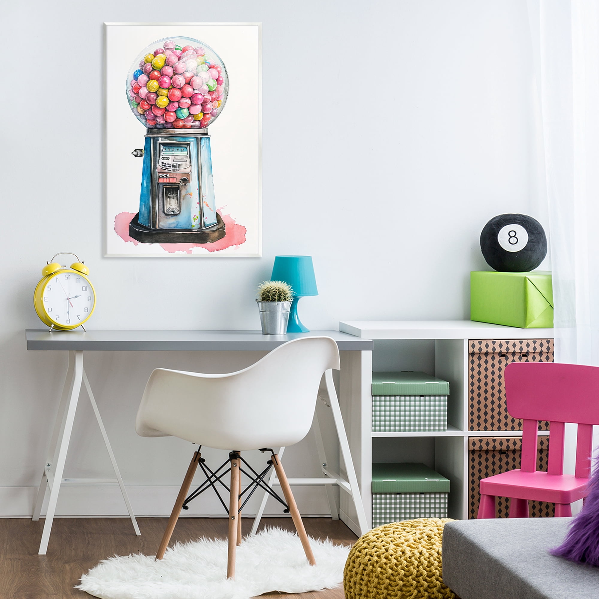 Stupell Industries Retro Gumball Machine Wall Plaque Art, design by Ray Powers