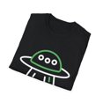 thumbnail image 4 of Funny Graphic Cat Knife UFO Alien Abduction Women Men | Novelty Graphic Cat UFO Alien Abduction Abducted  Unisex Softstyle T-Shirt, 4 of 4