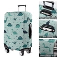 thumbnail image 5 of Light Blue Dinosaurs Geometric Pattern Luggage Cover Fashion Suitcase Cover Baggage Covers Fit 25-28 Inch Luggage (Go Travel), 5 of 5