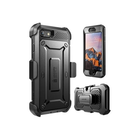 SUPCASE Unicorn Beetle Pro Holster - Protective case for cell phone - rugged - polycarbonate, thermoplastic polyurethane (TPU) - black