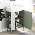 thumbnail image 2 of 21.6" Green MDF Vanity with Undermount Ceramic Sink / Left Storage, Noise Reduction, 2 of 5