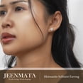 thumbnail image 4 of JeenMata 1 Carat Round Moissanite - 4 Prong Solitaire Stud Earrings in 18k Yellow Gold Plating for Women, 4 of 10