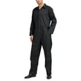 thumbnail image 2 of TOPTIE Men's Long Sleeve Coverall, Snap and Zip-Front Coverall-Black-3XL, 2 of 6