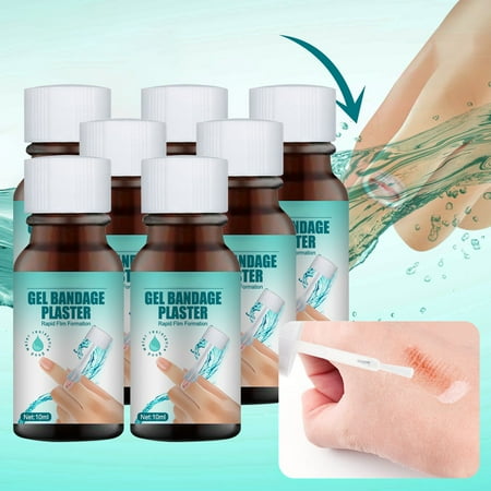 Gel Wound Dressing Liquid Waterproof Transparent Wound Protection Gel to Effectively Moisture and Dust Infection，7PCS