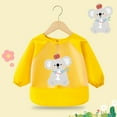 thumbnail image 2 of snilers Long Sleeved Bibs for Baby Girl Reversible Waterproof Bib with Sleeves Fall Winter Clothing Stain Resistance Smock Pullover Tops Size 120, 2 of 3