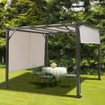 thumbnail image 6 of PINDEE 2 Pieces 16x4 Ft Universal Canopy, Outdoor Pergola Roof Top Cover With Heavy Duty Polyester, Waterproof Replacement for Pergola Structure (Cover Only) (Beige), 6 of 8