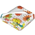 thumbnail image 2 of Salouo Cartoon Flowers Print Bed Blankets,Flannel Blanket Comfortable Air Conditioning Blanket Lightweight Blanket for Sofa Bed Travel & Couch -50"x40", 2 of 8