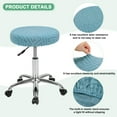 thumbnail image 2 of Uxcell 1-Pack Fundas Redondas para Taburetes de Bar, para Fundas de Asiento de Patrón de Rayas de Poliéster de 12-14 Pulgadas con Bandas Elásticas [Azul Cielo], 2 of 7