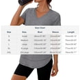 thumbnail image 3 of Babysbule Women's V-Neck Curved Hem Active Tunic Top, Moisture Wicking Short Sleeve Workout Shirt for Running, Yoga and Casual Wear, 3 of 7