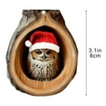 thumbnail image 3 of Beautynvta Forest Animal Christmas Ornaments, 3.15'' Cute Christmas Owl in Tree Hole Ornaments for Christmas Tree, Personalized Acrylic Hanging Ornament, Gifts for Animals Lovers, 3 of 5