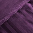 thumbnail image 7 of 3 Piece Striped Diamond Pattern Comforter Set Super Soft 800 Thread Counts, All Season, 100% Egyptian Cotton, King/California King Size Plum Color, 7 of 7