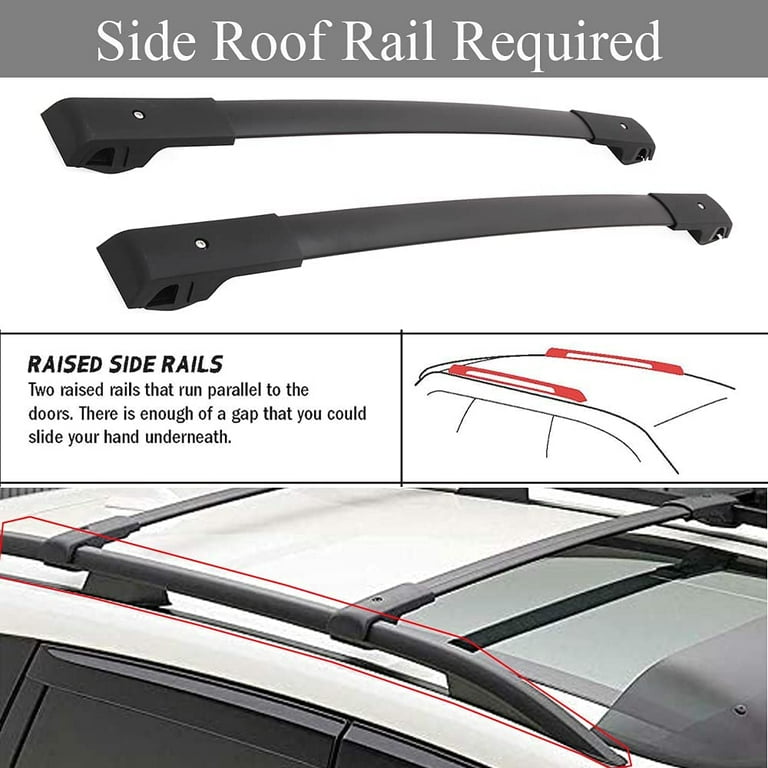 Nixface Cross Bars Roof Rack Fit for 2014 - 2023 Subaru Forester / 2013 - 2023 XV Crosstrek / 2012 -2019 Impreza Cargo Carrier with Raised Side Rails