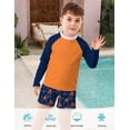 thumbnail image 4 of Boys Long Sleeve Rash Guard Swimsuit Kids Two-Pieces Bathing Suits Set, 4 of 6